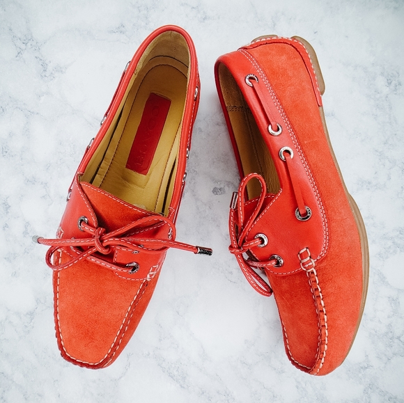 Coach Shoes - COACH Shaina II Red Driving Loafer/Moccasin SZ 8.5